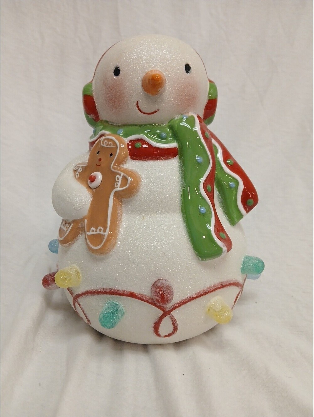 Hallmark 2010 Season's Treatings Musical Snowman Gumdrops Lights and Sound